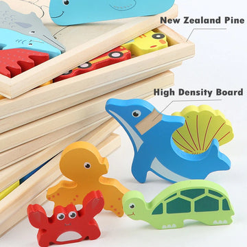 Cartoon Animal Fruit Educational Puzzle Toy